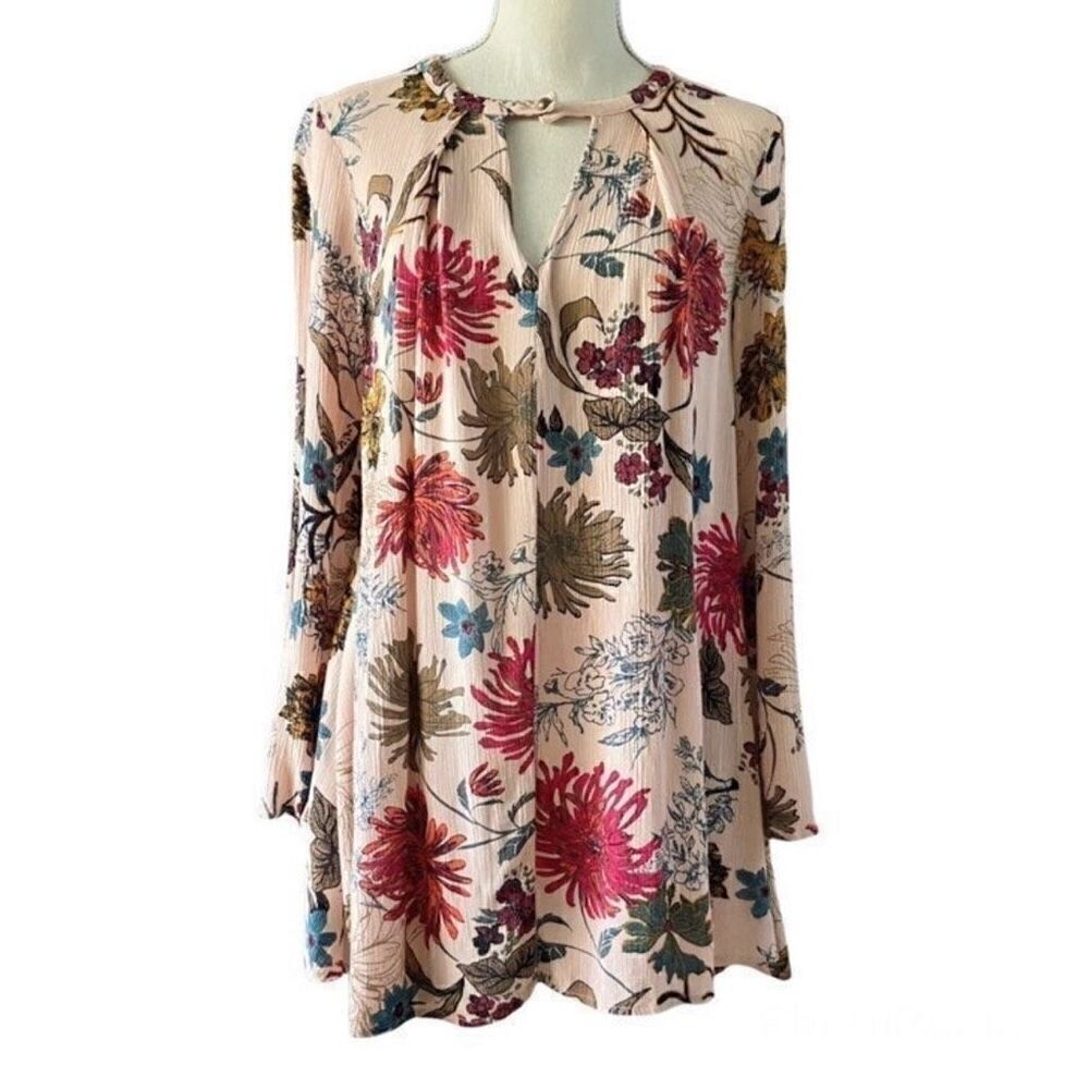 Nectar Clothing Floral Chrysanthemum Tunic Top S
